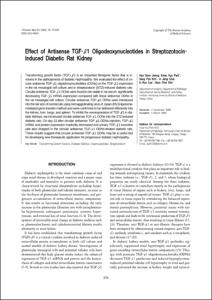 Effect of Antisense TGF-β1 Oligodeoxynucleotides in Streptozotocin-Induced Diabetic Rat Kidney
