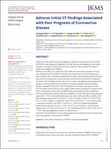 Adverse Initial CT Findings Associated with Poor Prognosis of Coronavirus Disease