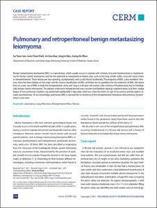 Pulmonary and retroperitoneal benign metastasizing
leiomyoma