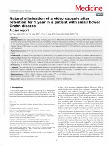 Natural Elimination of a Video Capsule After Retention for 1 Year in a Patient With Small Bowel Crohn Disease: A Case Report