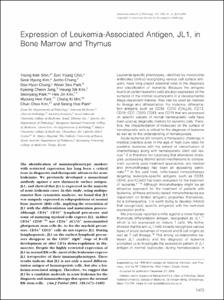 Expression or Leukemia-Associated Anigen, JL1, in Bone Marrow and Thymus