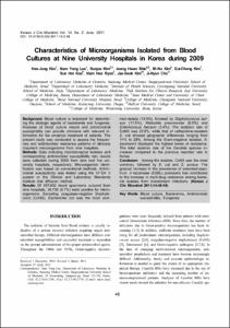 Characteristics of Microorganisms Isolated from Blood Cultures at Nine University Hospitals in Korea during 2009