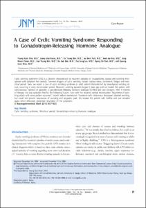 A Case of Cyclic Vomiting Syndrome Responding to Gonadotropin-Releasing Hormone Analogue