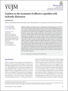 Updates on the treatment of adhesive capsulitis with hydraulic distension