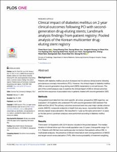 Clinical impact of diabetes mellitus on 2-year clinical outcomes following PCI with second-generation drug-eluting stents; Landmark analysis findings from patient registry: Pooled analysis of the Korean multicenter drug-eluting stent registry