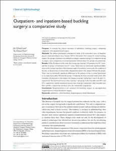 Outpatient- and inpatient-based buckling
surgery: a comparative study