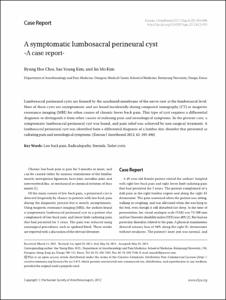 A symptomatic lumbosacral perineural cyst-A case report-
-A case report-