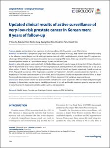 Updated clinical results of active surveillance of very-low-risk prostate cancer in Korean men: 8 years of follow-up