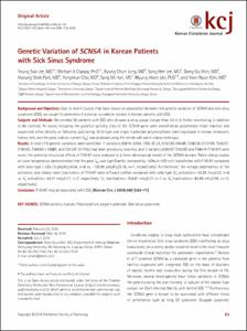 Genetic Variation of SCN5A in Korean Patients with Sick Sinus Syndrome.