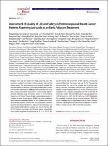 Assessment of quality o life and safety in postmenopausal breast cancer patients receiving letrozole as an early adjuvant treatment