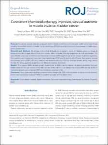 Concurrent chemoradiotherapy improves survival outcome in muscle-invasive bladder cancer