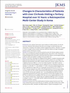 Changes in Characteristics of Patients with Liver Cirrhosis Visiting a Tertiary Hospital over 15 Years: a Retrospective Multi-Center Study in Korea