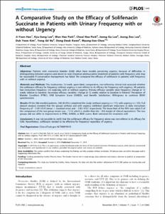 A comparative study on the efficacy of solifenacin succinate in patients with urinary frequency with or without urgency