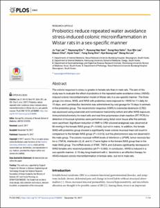 Probiotics reduce repeated water avoidance stress-induced colonic microinflammation in Wistar rats in a sex-specific manner