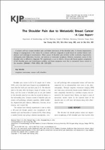 The Shoulder Pain due to Metastatic Breast Cancer -A Case Report-