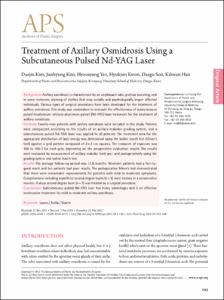 Treatment of Axillary Osmidrosis Using a Subcutaneous Pulsed Nd-YAG Laser