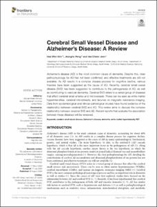 Cerebral Small Vessel Disease and Alzheimer's Disease: A Review
