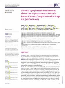 Cervical Lymph Node Involvement above the Supraclavicular Fossa in Breast Cancer: Comparison with Stage IIIC (KROG 18-02)