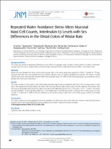 Repeated Water Avoidance Stress Alters Mucosal Mast Cell Counts, Interleukin-1β Levels with Sex Differences in the Distal Colon of Wistar Rats.