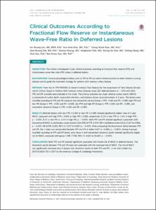 Clinical Outcomes According to Fractional Flow Reserve or Instantaneous Wave-Free Ratio in Deferred Lesions