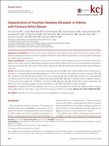 Characteristics of Function-Anatomy Mismatch in Patients with Coronary Artery Disease