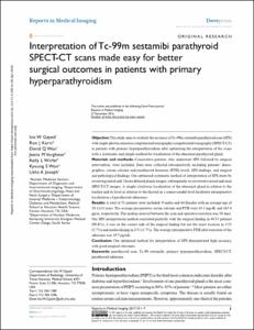 Interpretation of Tc-00m sestamibi parathyroid SPECT-CT scans made easy for better surgical outcomes in patients with primary hyperparathyroidism