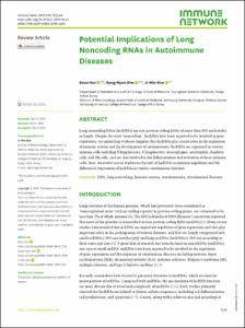 Potential Implications of Long Noncoding RNAs in Autoimmune Diseases