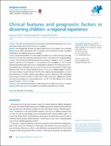 Clinical features and prognostic factors in drowning children: a regional experience
