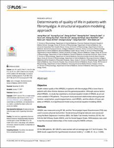 Determinants of quality of life in patients with fibromyalgia: A structural equation modeling approach