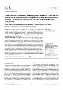 The Efficacy of the EORTC Scoring System and Risk Tables for the Prediction of Recurrence and Progression of Non-Muscle-Invasive Bladder Cancer after Intravesical Bacillus Calmette-Guerin Instillation