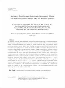 Ambulatory Blood Pressure Monitoring in Hypertension: Relation with Ambulatory Arterial Stiffness Index and Metabolic Syndrome