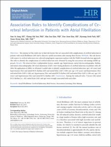 Association Rules to Identify Complications of Cerebral Infarction in Patients with Atrial Fibrillation