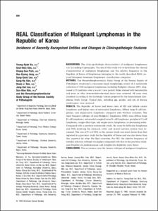 REAL Classification of Malignant Lymphomas in the Republic of Korea