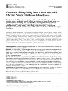 Comparison of Drug-Eluting Stents in Acute Myocardial Infarction Patients with Chronic Kidney Disease