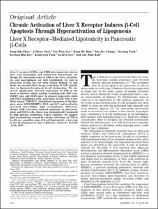 Chronic Activation of Liver X Receptor Induces  β-Cell
Apoptosis Through Hyperactivation of Lipogenesis