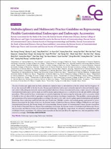 Multidisciplinary and Multisociety Practice Guideline on Reprocessing Flexible Gastrointestinal Endoscopes and Endoscopic Accessories