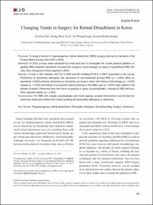 Changing Trends in Surgery for Retinal Detachment in Korea